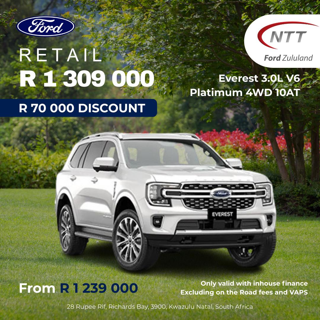 Everest 3.0L V6 Platimum 4WD 10AT Special Offer